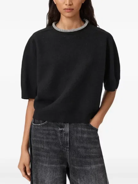 Tricou Allsaints scurt negru