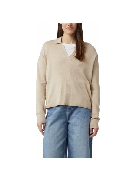Dzianinowy sweter Comma beżowy