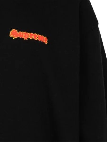 Hanorac cu glugă Supreme cu imagine negru