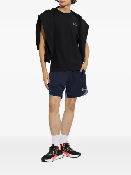 Αμάνικη μπλούζα Ea7 Emporio Armani με σχέδιο μαύρο