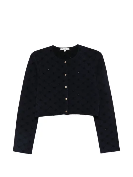 Cardigan Maje cu paiete tricotate albastru