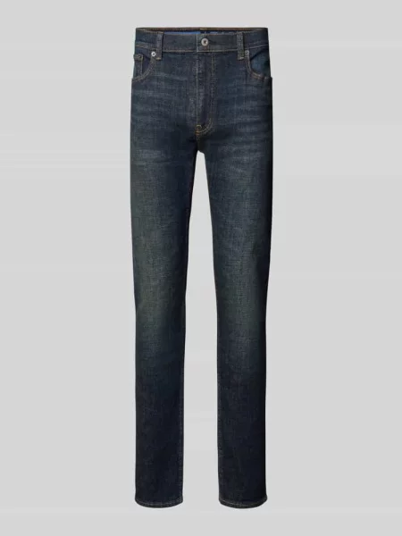 Jeansy o kroju slim fit z mieszanka bawełny model Zane' Hugo Blue niebieskie