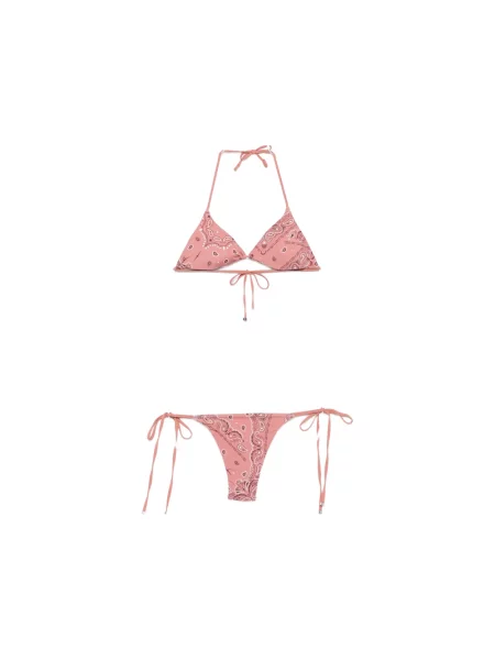 Bikini Venuja z nadrukiem z wzorem paisley różowe