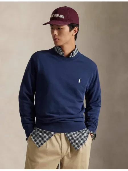 Geacă Polo Ralph Lauren din material terry albastru