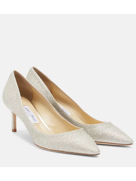 Pantofi cu toc Jimmy Choo auriu