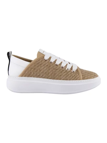 Sneakersy Alexander Smith skórzane plecione brązowe