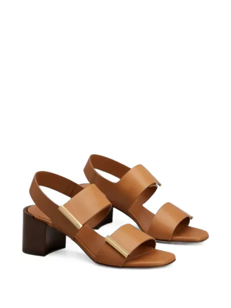 Sandale Tod's din piele cu autograf maro