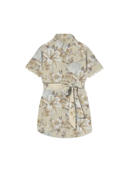 Lniana wielobarwność koszula Mc2 Saint Barth w kwiatki