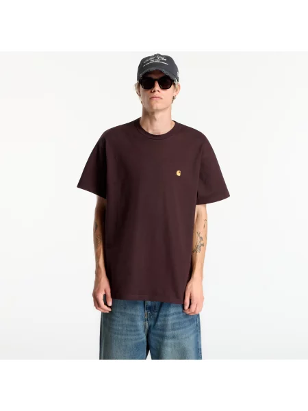 Tričko Carhartt WIP S/S Chase T-Shirt UNISEX Palisander/ Gold S
