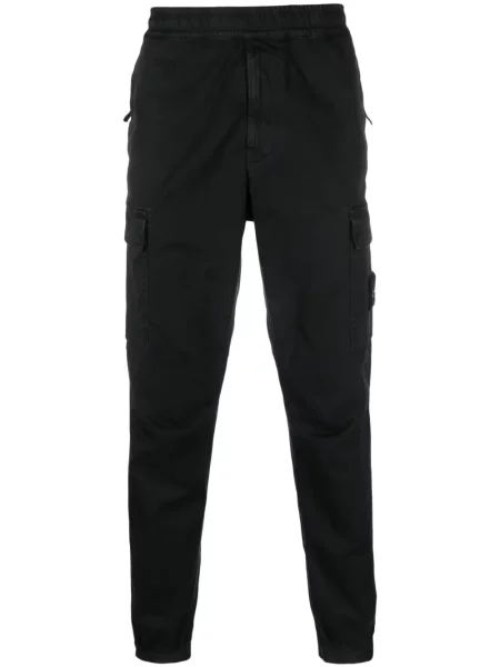 Pantaloni cargo Stone Island cu strasuri conici negru