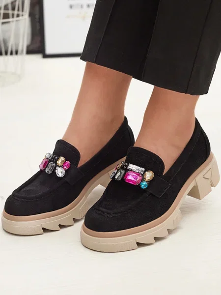 Ажурни мокасини Resti черно