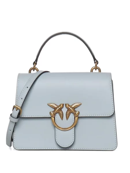 Geanta de piele Pinko din piele albastru
