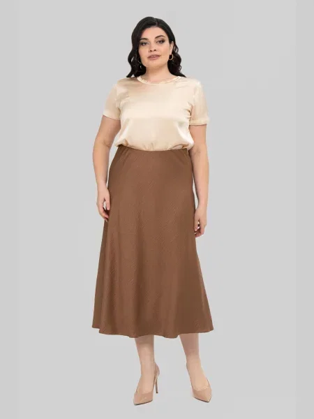 Спідниця міді All Posa гірчичний