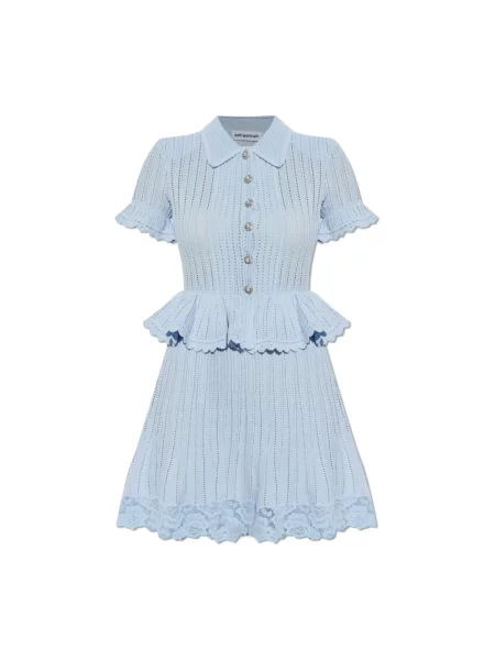 Sukienka mini Self-portrait niebieska