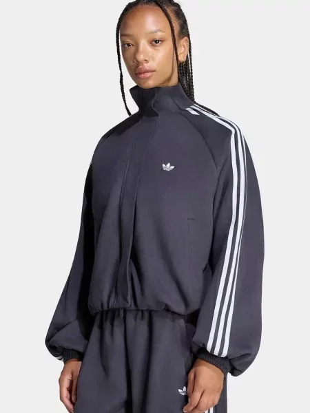 Adidas Originals hanorac cu pentru femei Adilenium Season 6 Faux Suede negru