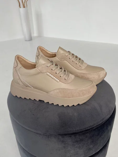 Шкіряні Кросівки INNOE бежевий