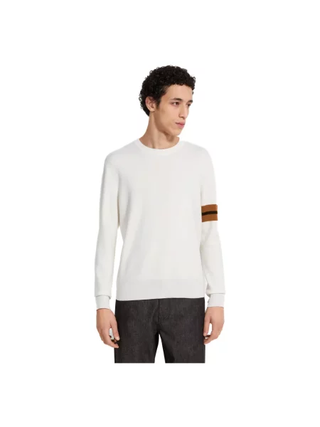Sweter Zegna wełniany biały