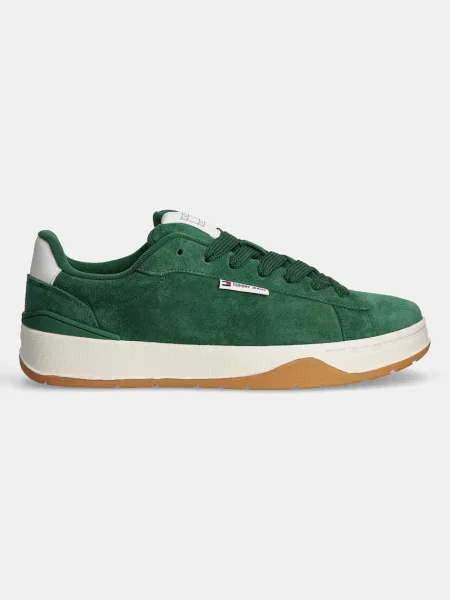 Tommy Jeans Superge iz semiša SKATER SNEAKER zelena