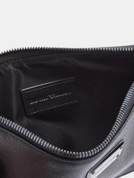 Кожаный кошелек Emporio Armani черный