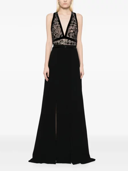 Rochie Saiid Kobeisy din dantelă de costum negru