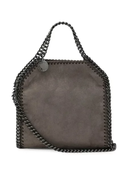 Geantă shopper Stella Mccartney din piele de căprioară gri