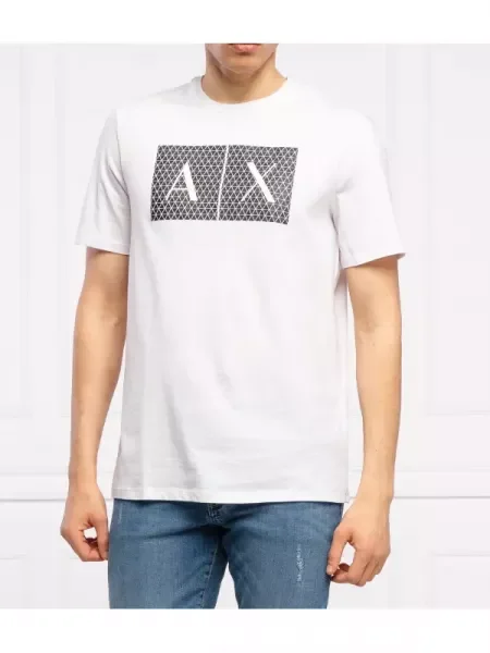 Armani Exchange Tricou | Slim Fit alb