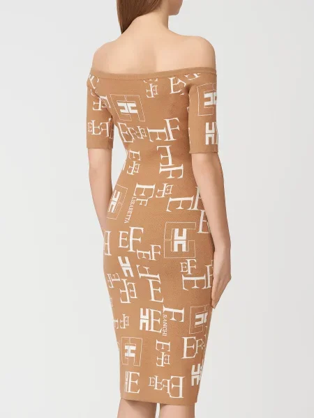 Платье Elisabetta Franchi коричневое
