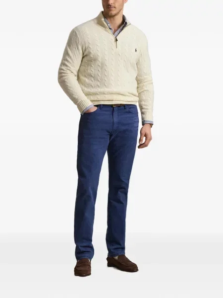 Șosete Polo Ralph Lauren cu model herringbone cu broderie plasă albastru