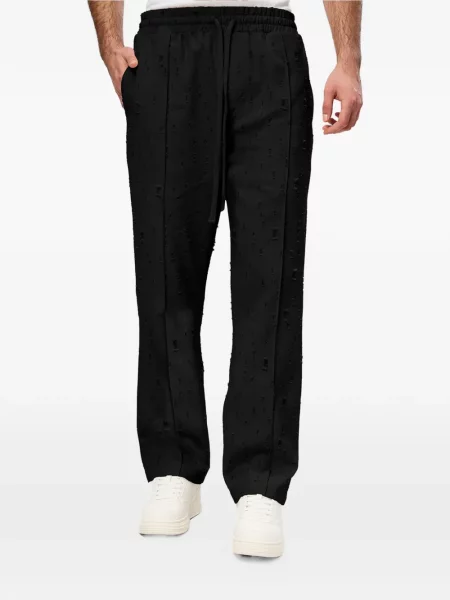 Kalhoty Hamza s oděrkami černé