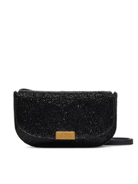 Tommy Hilfiger Ročna torba Party Le Mini Crossover Beaded črna