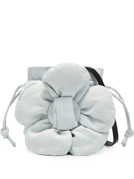 Geantă Marc Jacobs cu model floral cu aplicații cu cordon albastru
