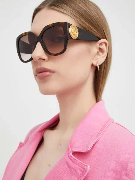 Слънчеви очила Gucci кафяво