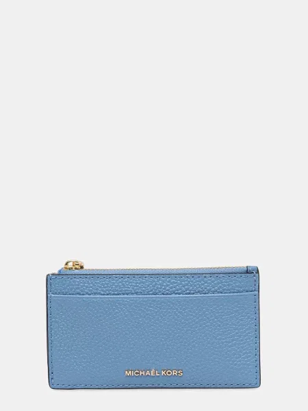 Кожен портфейл MICHAEL Michael Kors синьо
