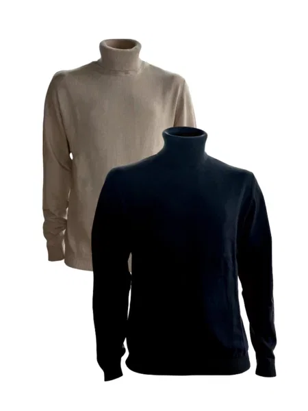 JACK & JONES Pulover kitt / albastru închis alb