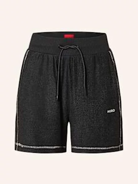 Hugo Szorty Rekreacyjne Naty Z Materiału Frotte schwarz czarne