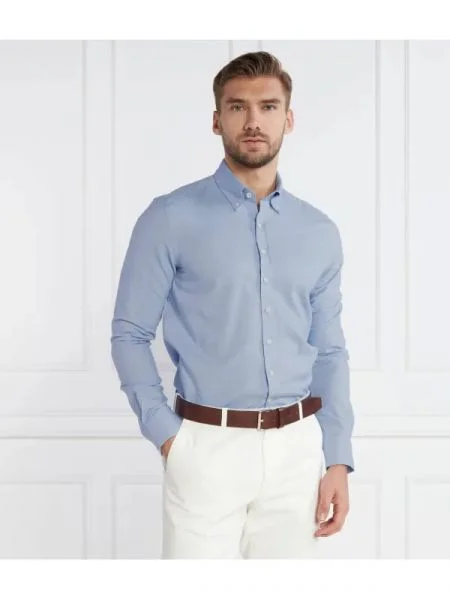 Oscar Jacobson Cămașă Short BD Brushed Flannel albastru