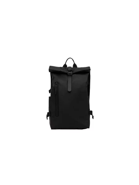 Rains Rolltop Rucksack Large W3 Black Unisex Plecaki i torby Rains Size: One size czarny