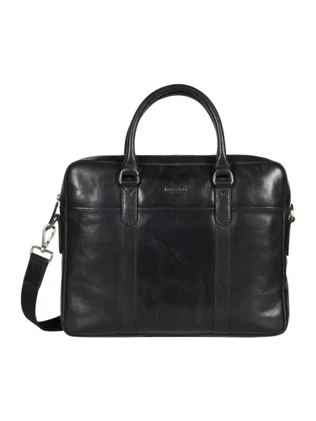 Torba na laptopa Howard London skórzana czarna