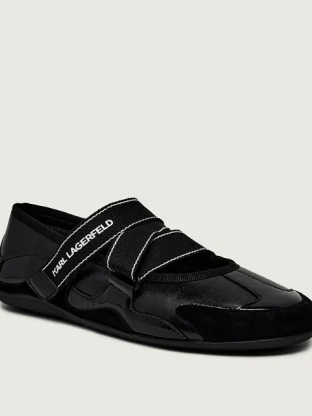 Karl Lagerfeld balerini de piele ALTIA negru
