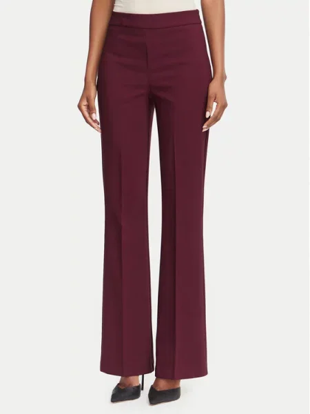 Rinascimento Pantaloni din Vișiniu Flare Fit