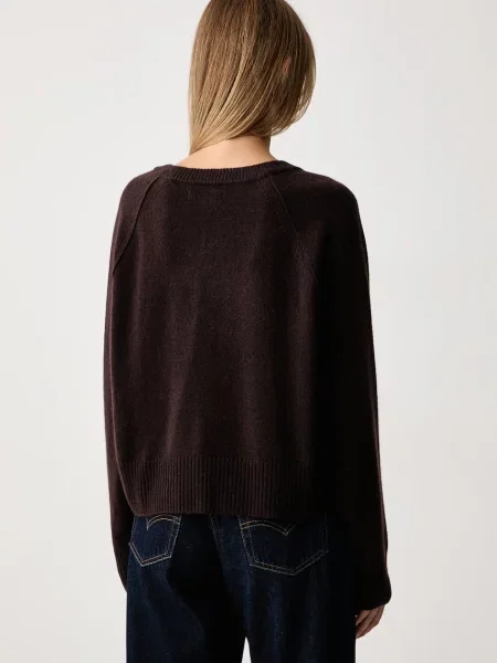 Marc O'Polo sweter wełniany brązowy