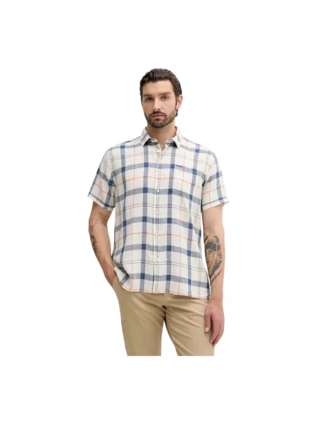 Lniana koszula z krótkim rękawem Barbour