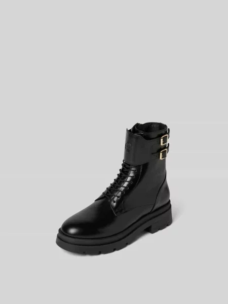 Buty sznurowane ze skóry naturalnej Anine Bing czarne