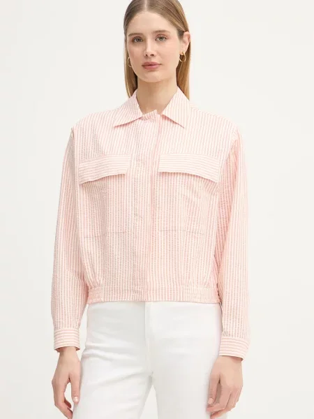 Lacoste geacă de tranziție pentru femei din cu roz