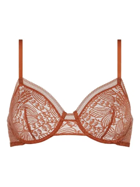 Sutien Eres din dantelă maro