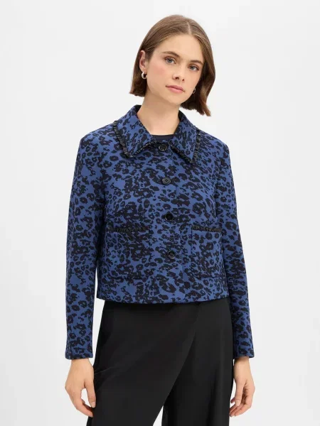 Marc Cain bluza typu blazer Kobiety dresowy 36 niebieski