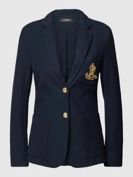 Marynarka Lauren Ralph Lauren żakardowa niebieska