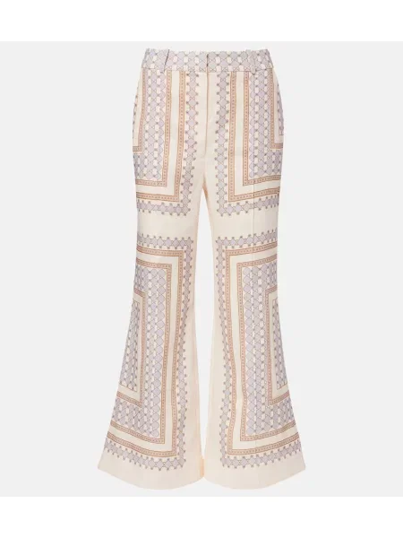 Cropp pantaloni Zimmermann de in cu imagine bej