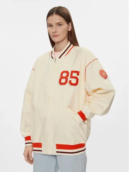 Tommy Hilfiger Яке бомбър Baseball Oversize бежов