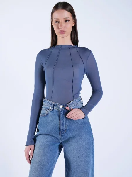 Trend Alaçatı Stili Tricou albastru